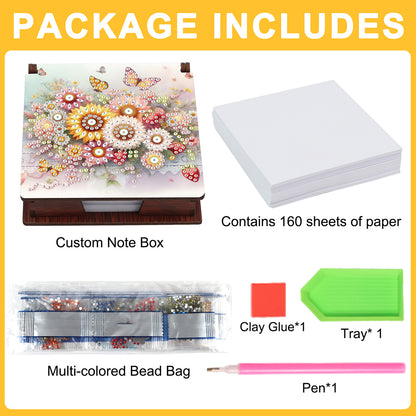 1pc Diamond Painting Kit Note Box 160 Sticky Notes Home Office School Supplies