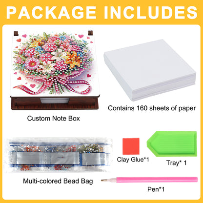1pc Diamond Painting Kit Note Box 160 Sticky Notes Home Office School Supplies