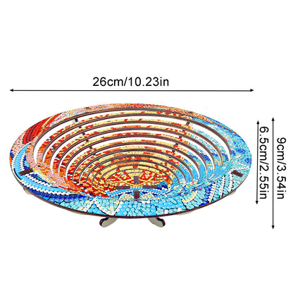Diamond Painting Wooden Serving Tray Decorative Diamond Painting Dining Plate