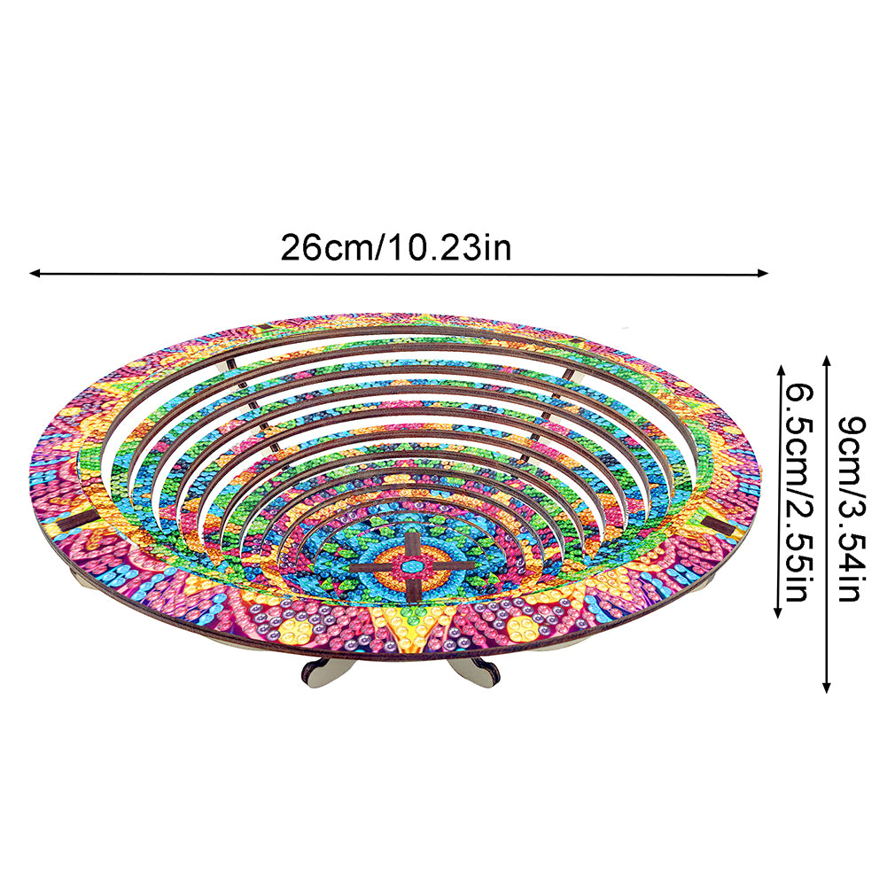 Diamond Painting Wooden Serving Tray Decorative Diamond Painting Dining Plate