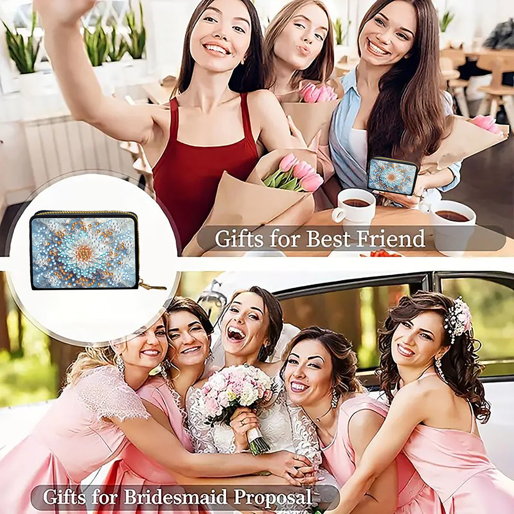 Diamond Painting Card Holder Coin Purse Diamond Art Wallet Pouch Gifts for Women