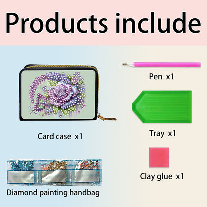 Diamond Painting Card Holder Coin Purse Diamond Art Wallet Pouch Gifts for Women