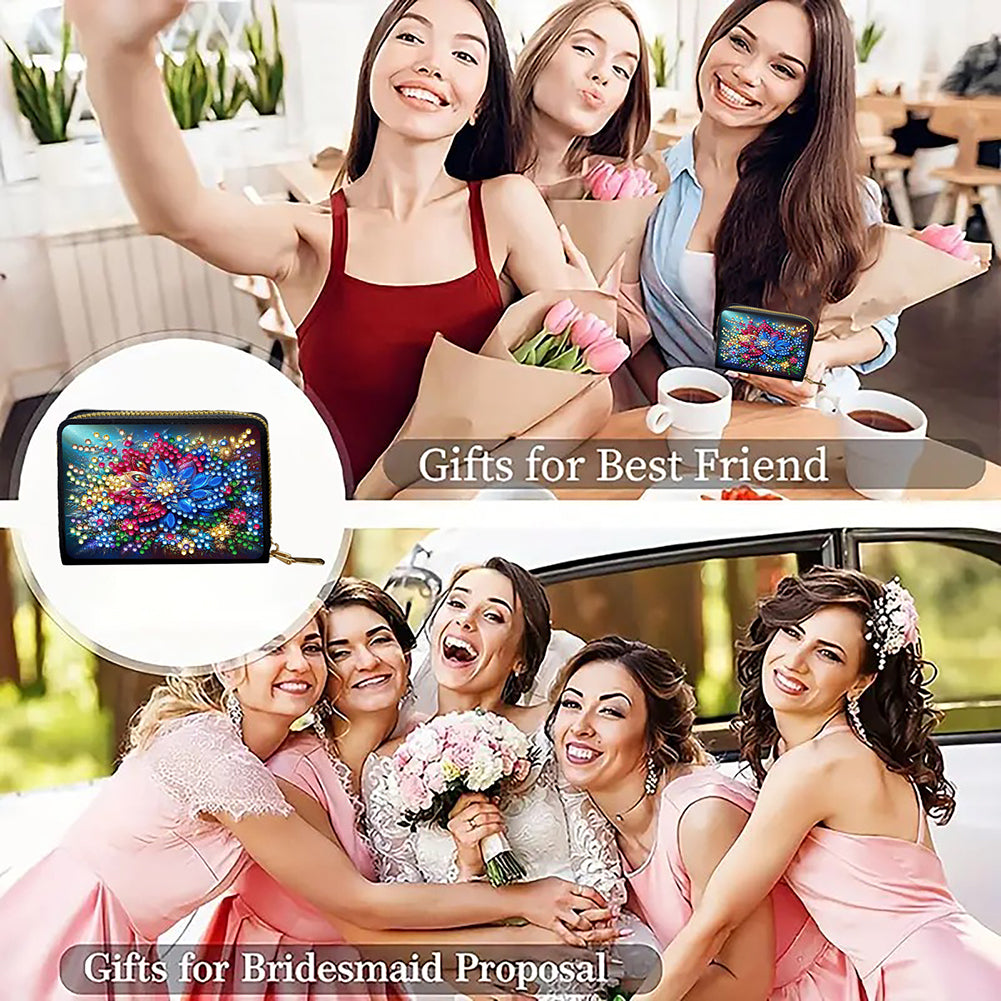 Diamond Painting Card Holder Coin Purse Diamond Art Wallet Pouch Gifts for Women