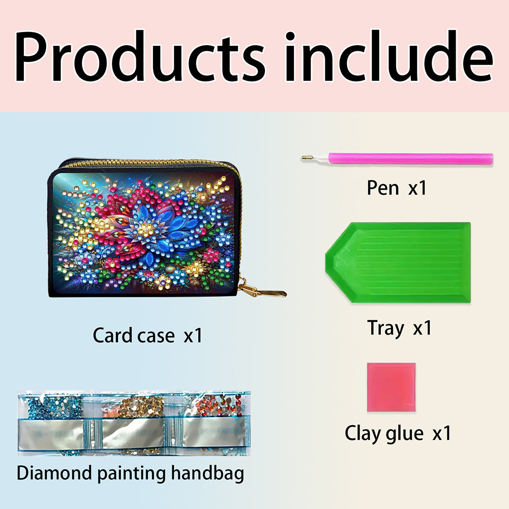 Diamond Painting Card Holder Coin Purse Diamond Art Wallet Pouch Gifts for Women