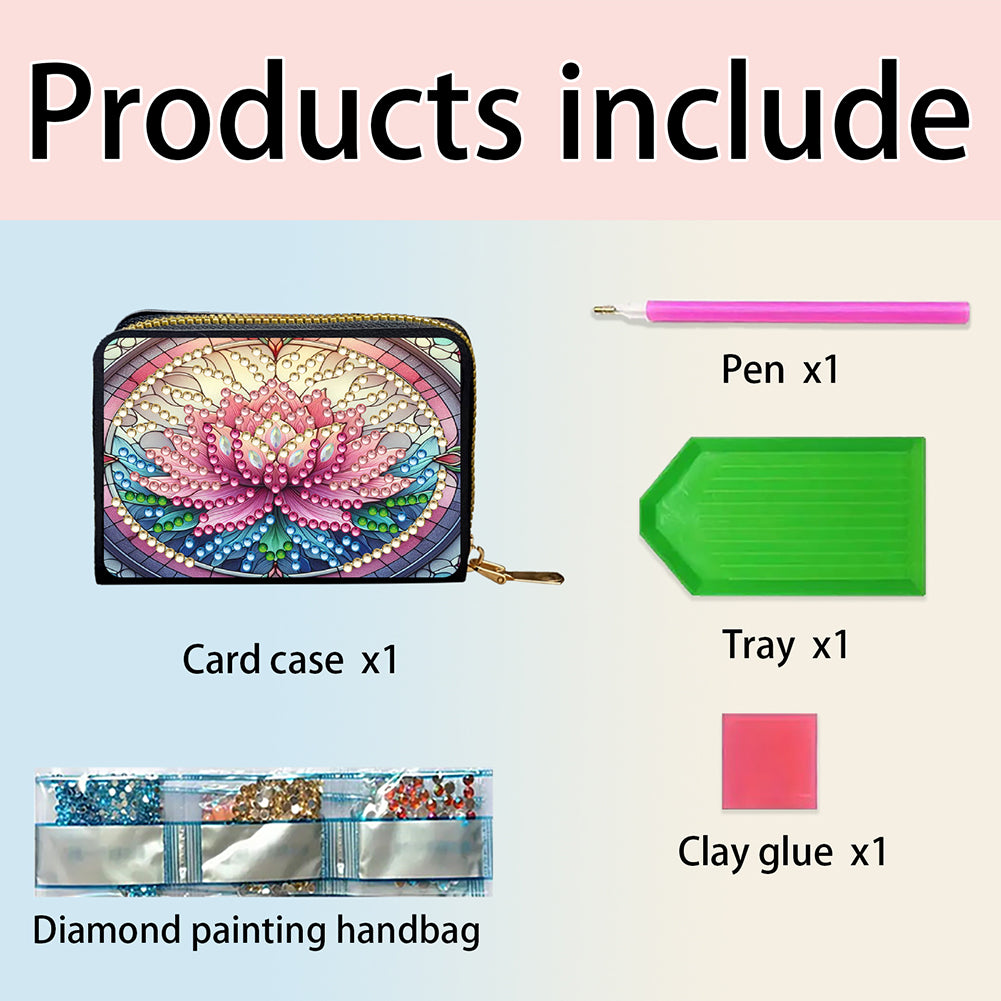 Diamond Painting Card Holder Coin Purse Diamond Art Wallet Pouch Gifts for Women