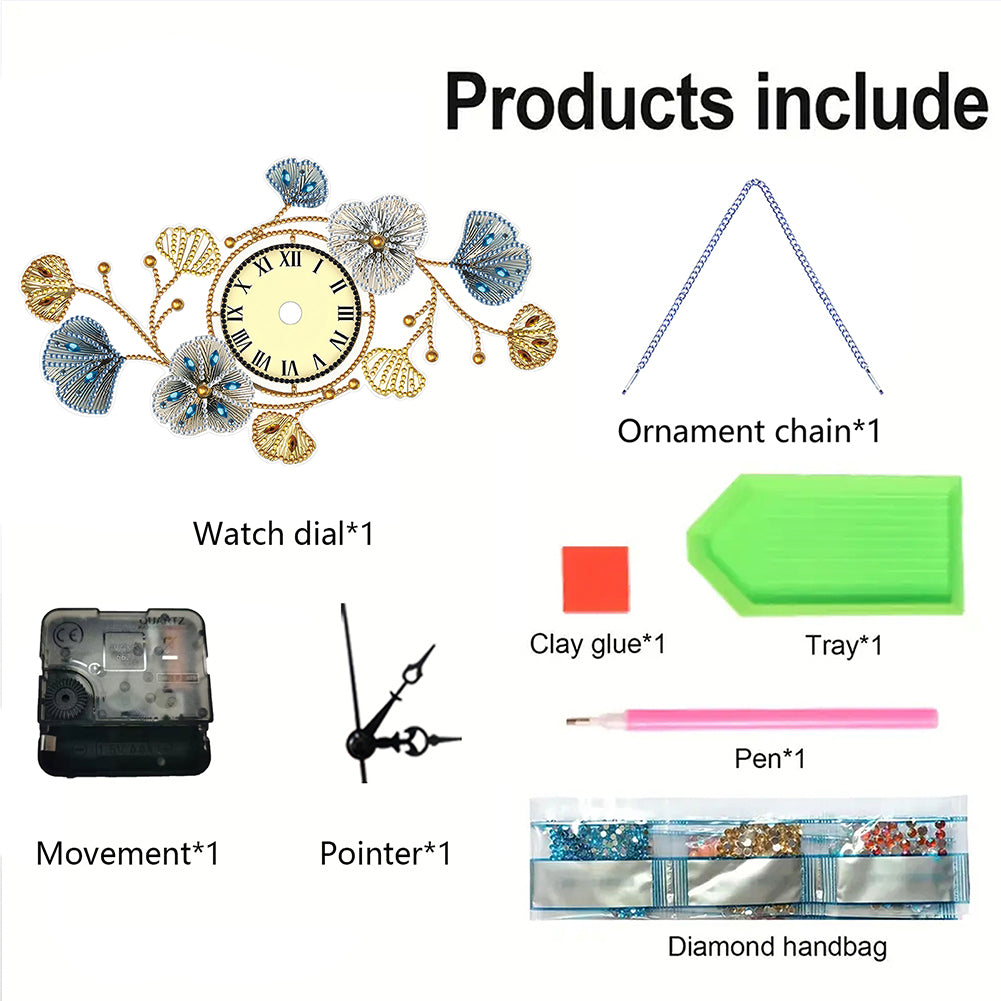DIY Diamond Painting Clock Kits Diamond Art Clock Ornaments Kit Home Wall Decor