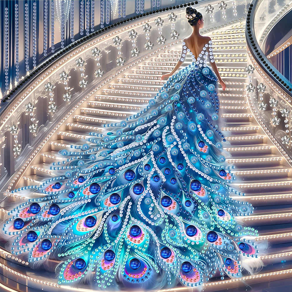 4 Pcs Dress Skirt Girl - Special Shaped Drill Diamond Painting 30*30CM