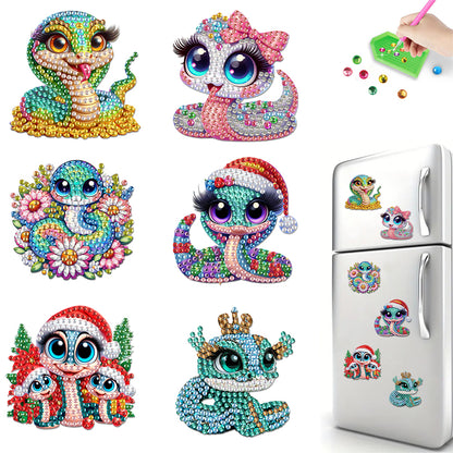 6Pcs Diamond Painting Refrigerator Magnets Diamond Art Kits for Adults Beginners
