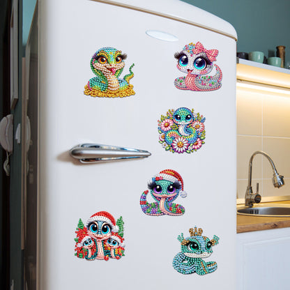 6Pcs Diamond Painting Refrigerator Magnets Diamond Art Kits for Adults Beginners