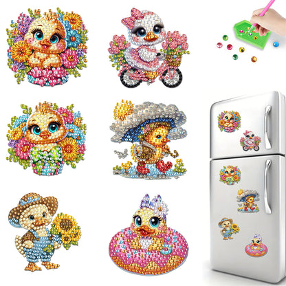 6Pcs Diamond Painting Refrigerator Magnets Diamond Art Kits for Adults Beginners