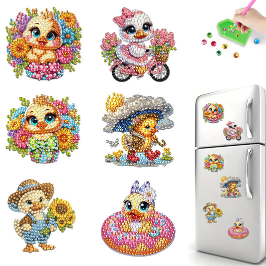6Pcs Diamond Painting Refrigerator Magnets Diamond Art Kits for Adults Beginners