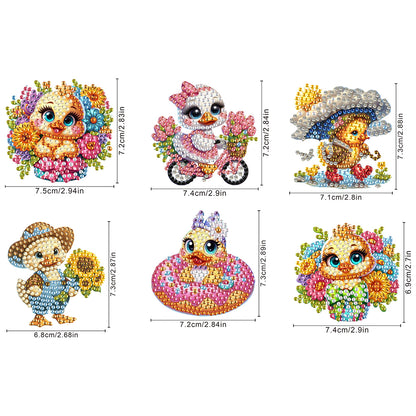 6Pcs Diamond Painting Refrigerator Magnets Diamond Art Kits for Adults Beginners