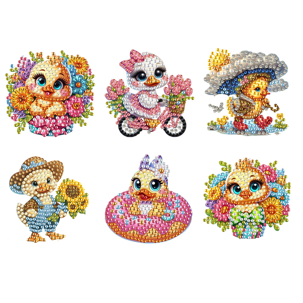 6Pcs Diamond Painting Refrigerator Magnets Diamond Art Kits for Adults Beginners