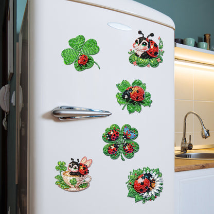 6Pcs Diamond Painting Refrigerator Magnets Diamond Art Kits for Adults Beginners
