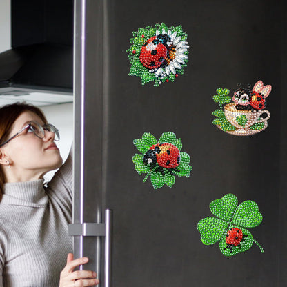 6Pcs Diamond Painting Refrigerator Magnets Diamond Art Kits for Adults Beginners