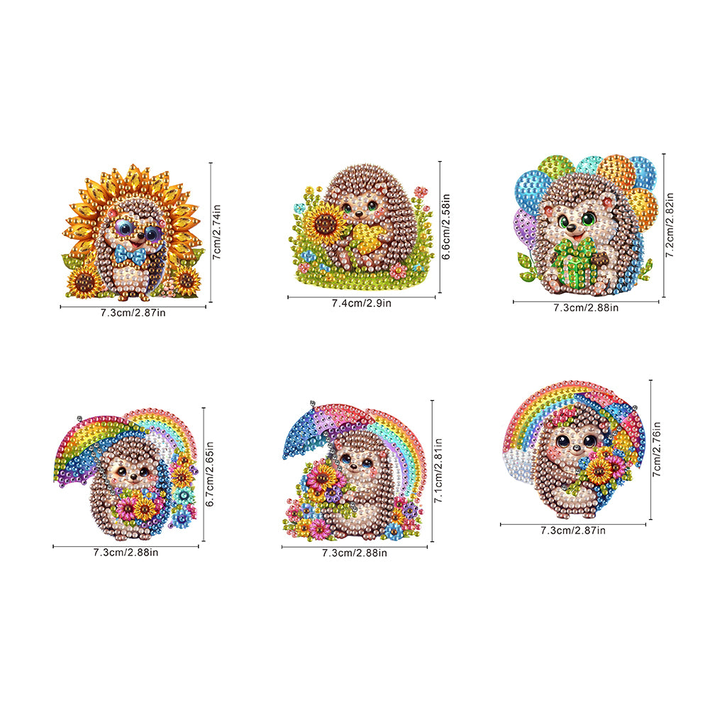 6Pcs Diamond Painting Refrigerator Magnets Diamond Art Kits for Adults Beginners