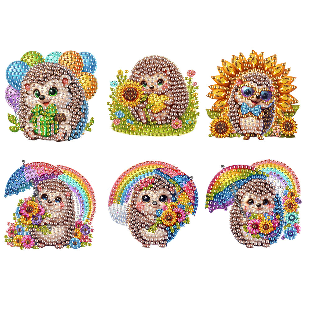 6Pcs Diamond Painting Refrigerator Magnets Diamond Art Kits for Adults Beginners