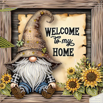 Sunflower Gnome - Special Shaped Drill Diamond Painting 30*30CM
