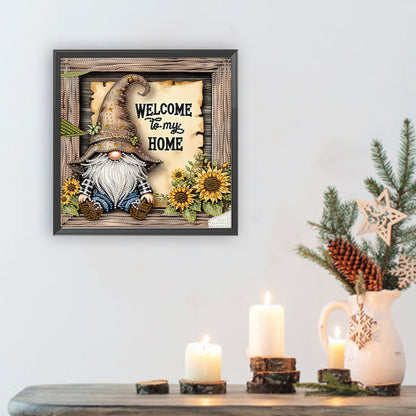 Sunflower Gnome - Special Shaped Drill Diamond Painting 30*30CM