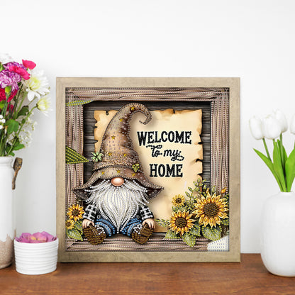 Sunflower Gnome - Special Shaped Drill Diamond Painting 30*30CM