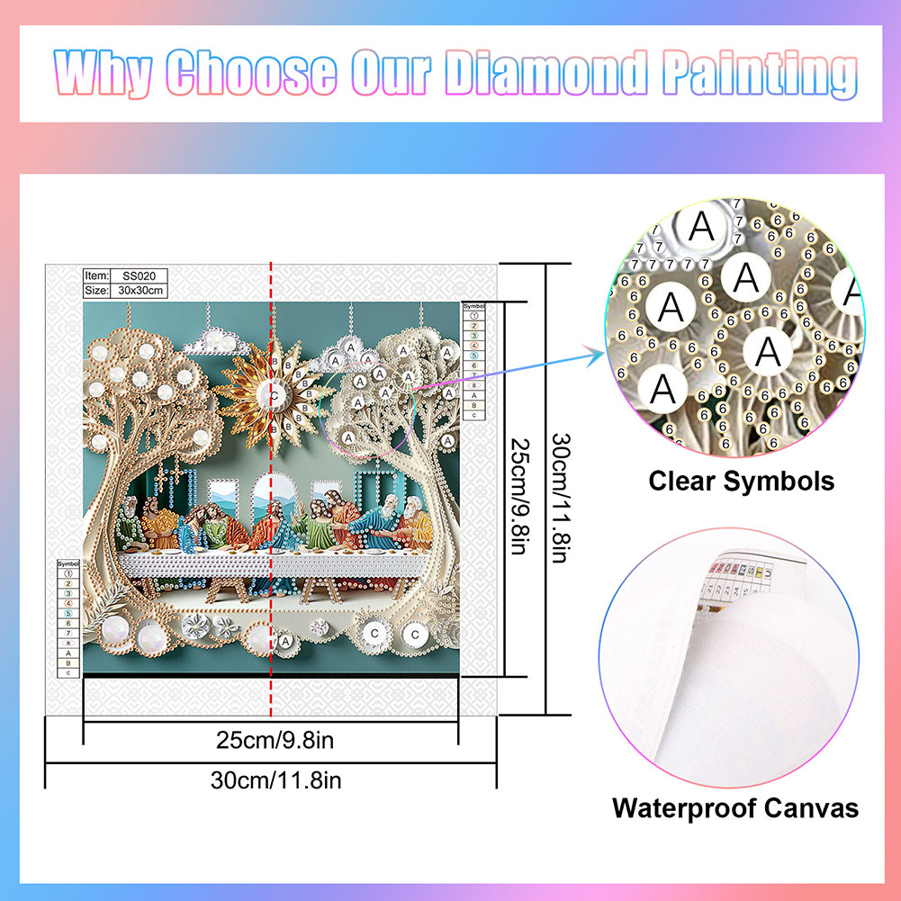 The Last Supper - Special Shaped Drill Diamond Painting 30*30CM