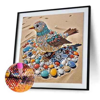 Abstract Pebble Bird - Special Shaped Drill Diamond Painting 30*30CM