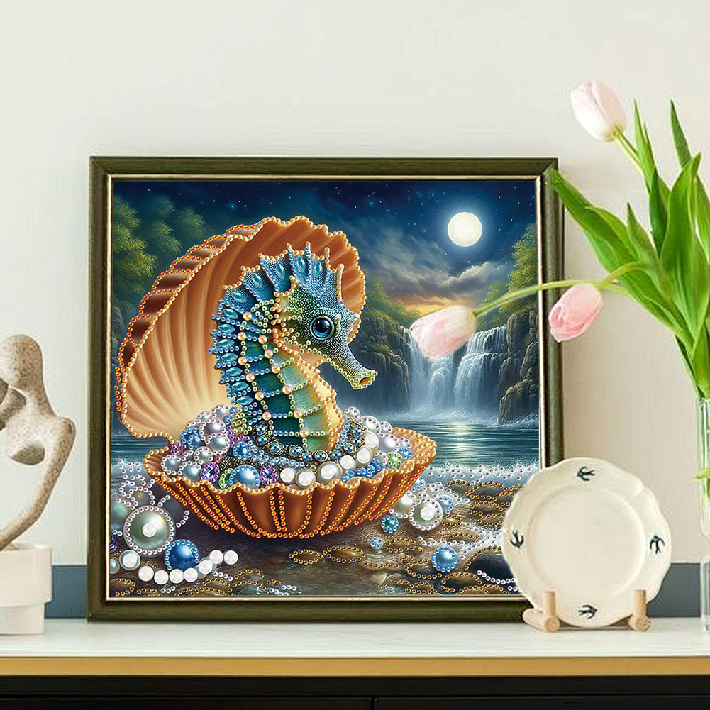Jewelry Seahorse - Special Shaped Drill Diamond Painting 30*30CM
