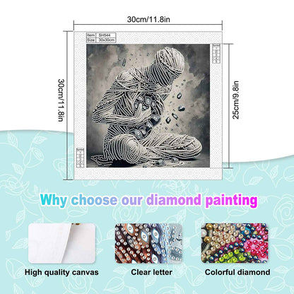 Abstract Art Portrait - Special Shaped Drill Diamond Painting 30*30CM