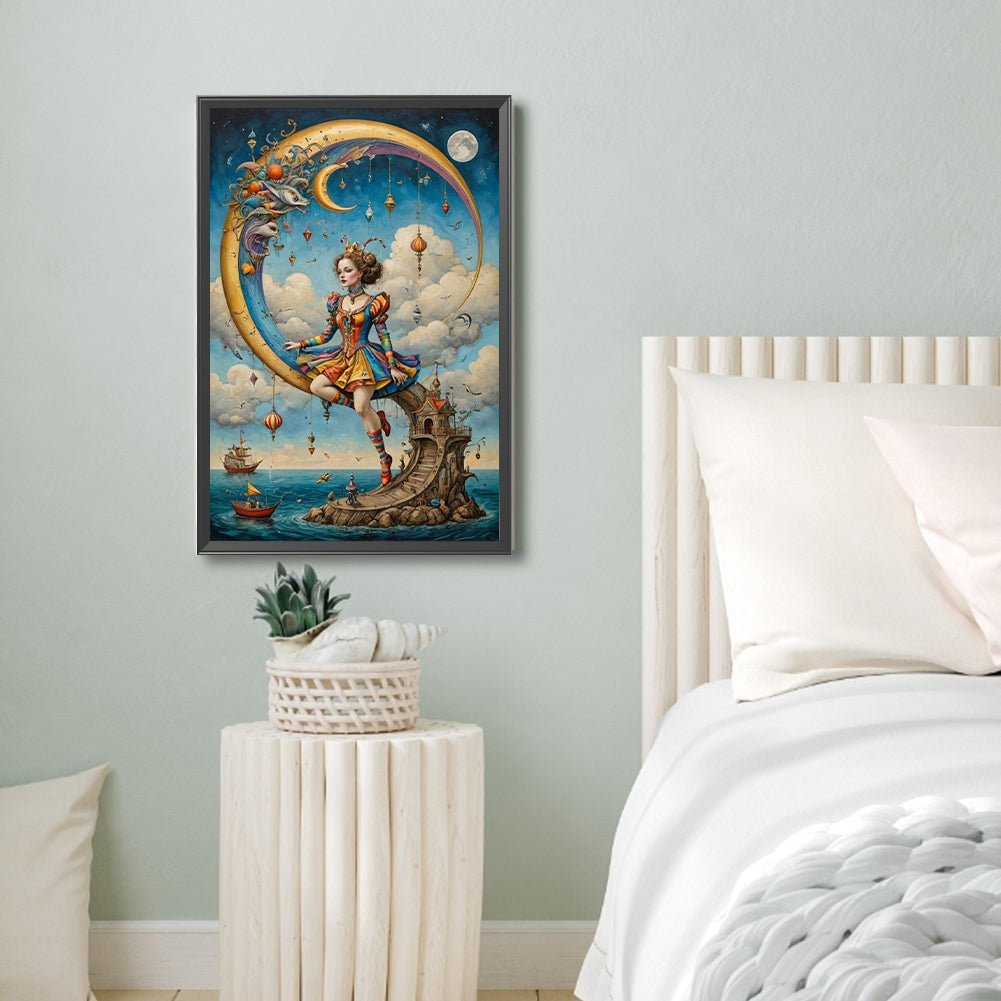 Abstract Lady - Full Round Drill Diamond Painting 40*60CM