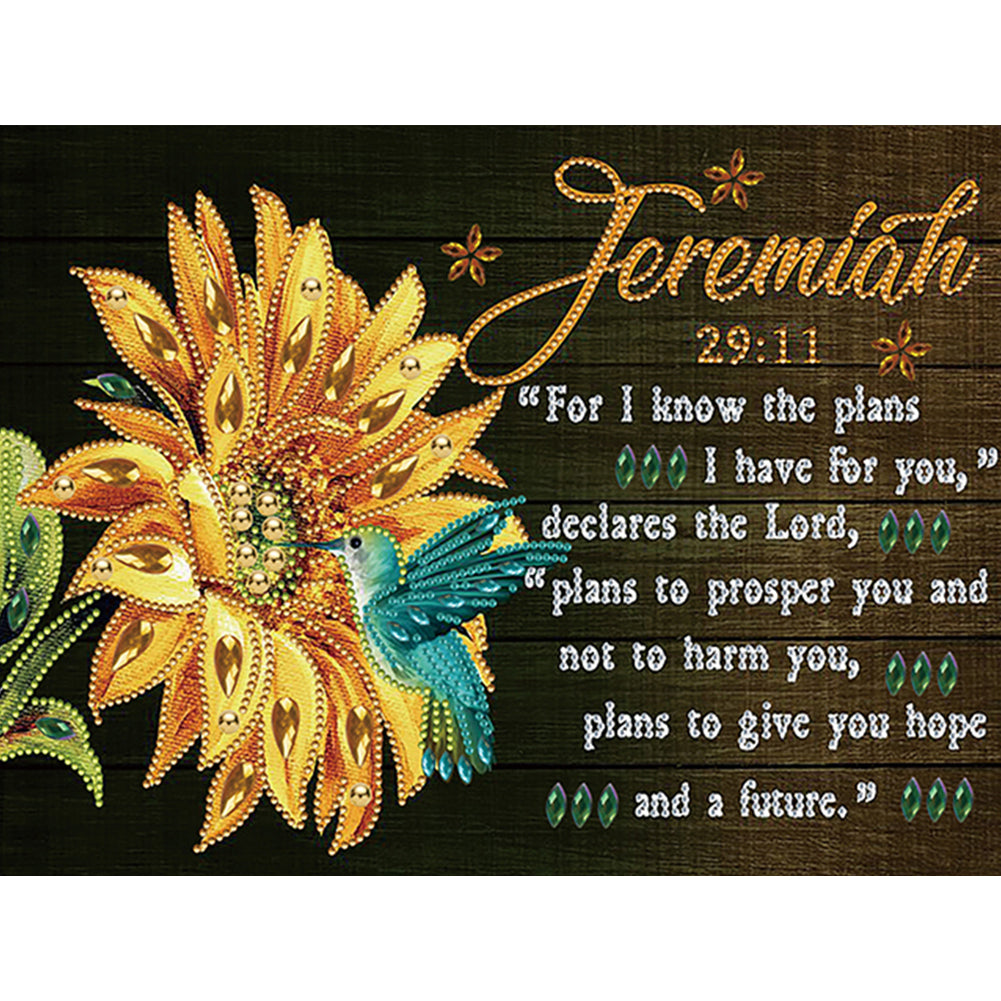 4 Pcs English - Special Shaped Drill Diamond Painting 40*30CM