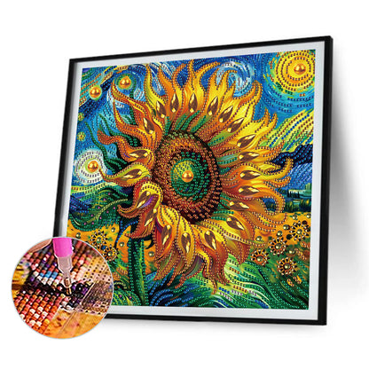 4 Pcs Flowers - Special Shaped Drill Diamond Painting 30*30CM