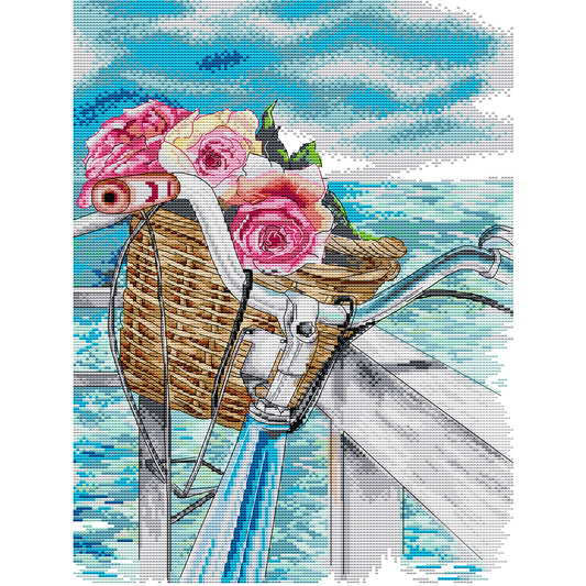 Seaside Romance - 14CT Stamped Cross Stitch 33*44CM(Joy Sunday)