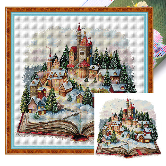 Magic Castle - 14CT Stamped Cross Stitch 52*52CM(Joy Sunday)