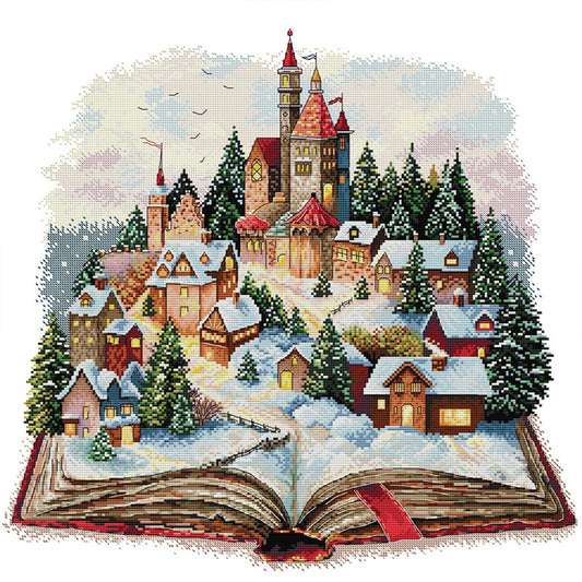 Magic Castle - 14CT Stamped Cross Stitch 52*52CM(Joy Sunday)