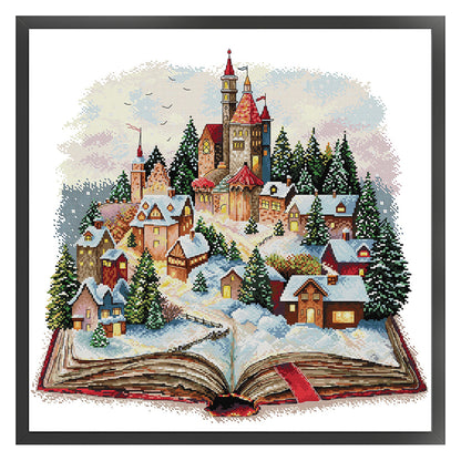 Magic Castle - 14CT Stamped Cross Stitch 52*52CM(Joy Sunday)