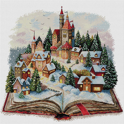 Magic Castle - 14CT Stamped Cross Stitch 52*52CM(Joy Sunday)