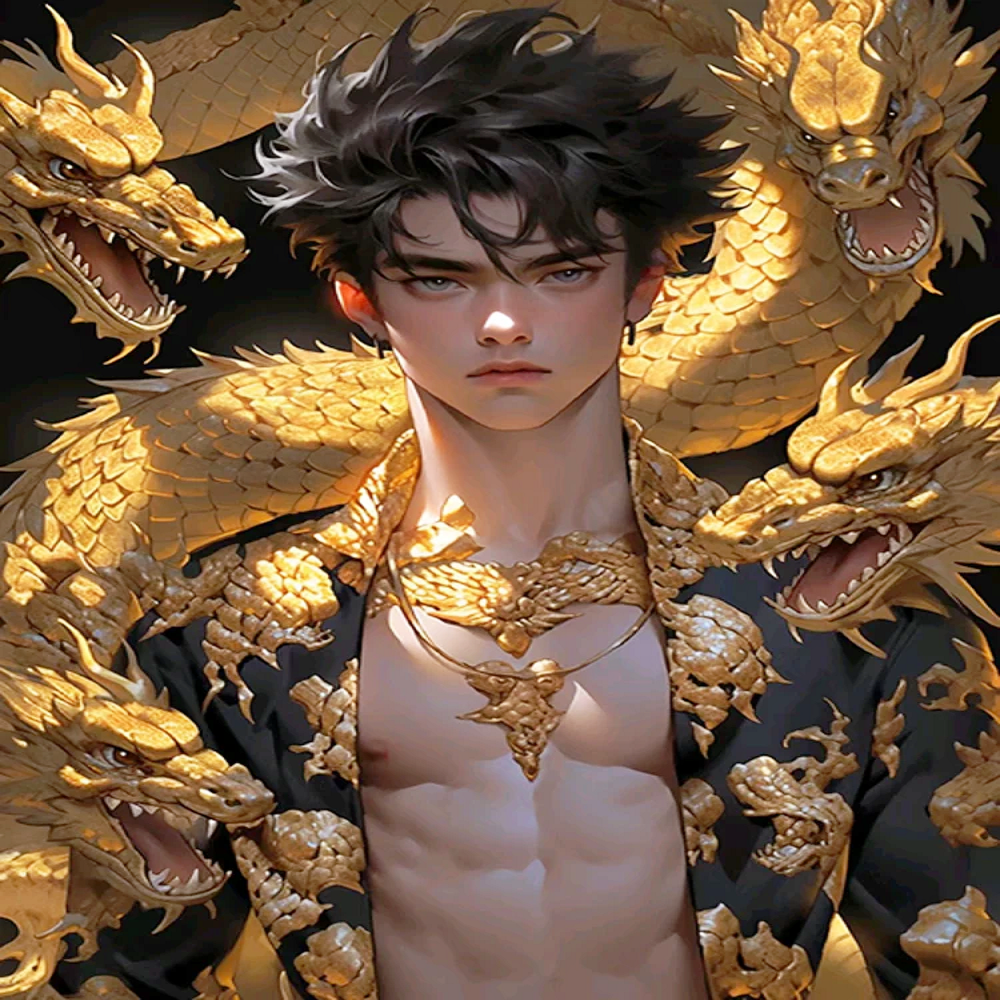 Boy And Dragon - 11CT Stamped Cross Stitch 40*50CM