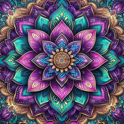 Mandala - Full AB Round Drill Diamond Painting 40*40CM