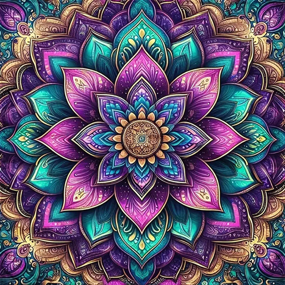 Mandala - Full AB Round Drill Diamond Painting 40*40CM