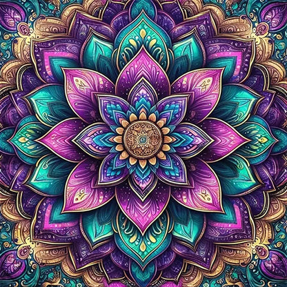 Mandala - Full AB Round Drill Diamond Painting 40*40CM