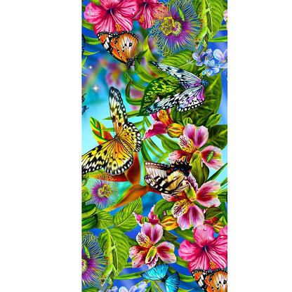 2 Pcs Flowers - Full AB Round Drill Diamond Painting 40*80CM