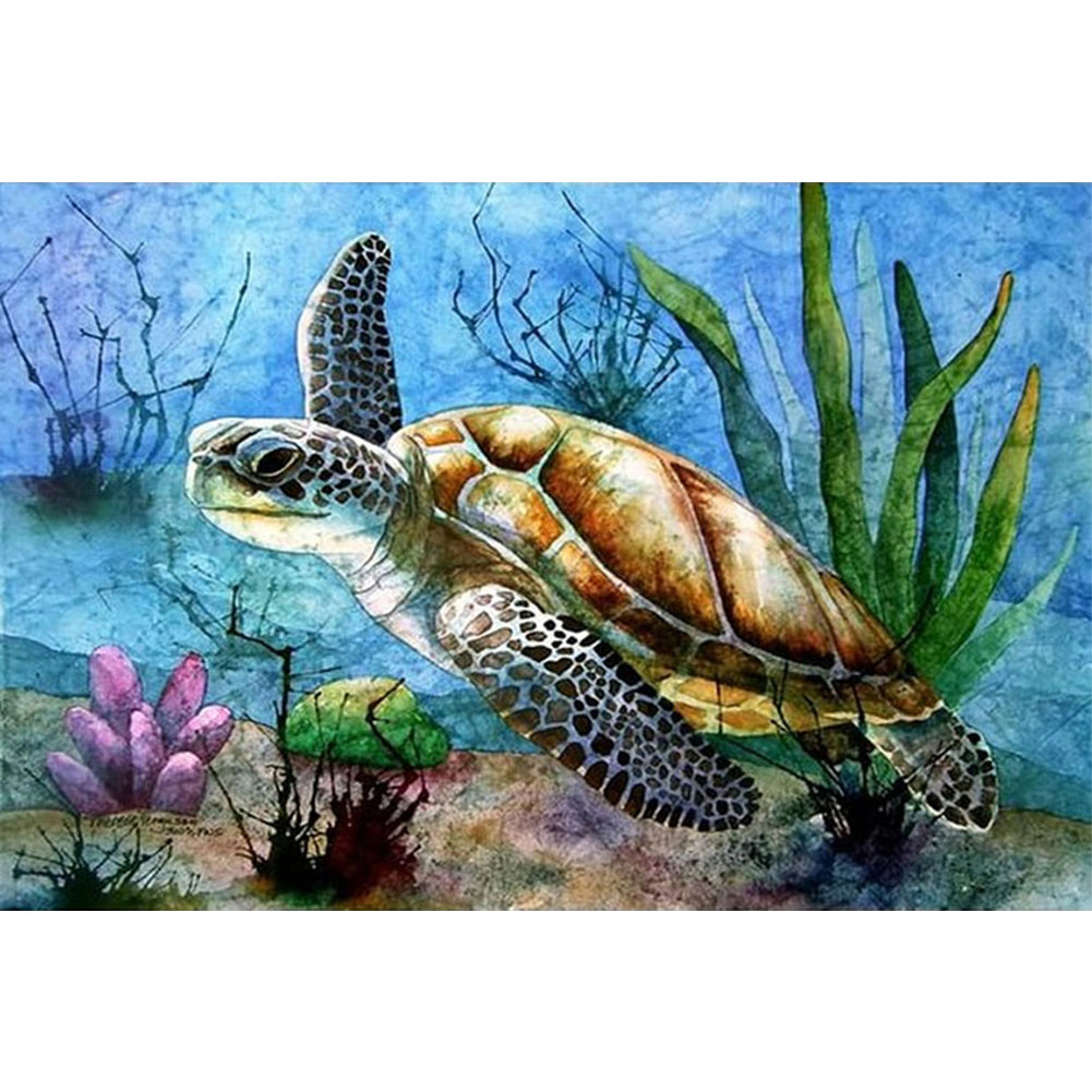 Sea Turtle - Full Square Drill Diamond Painting 30*20CM