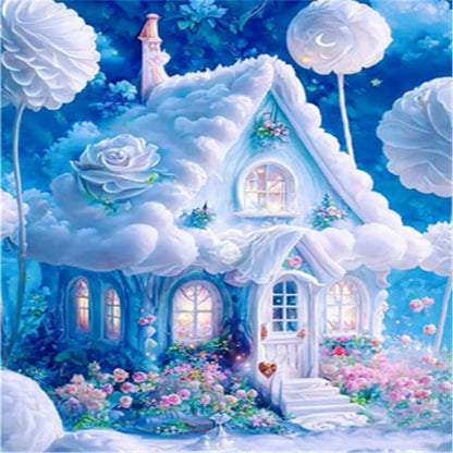 White Hut - Full Square Drill Diamond Painting 30*40CM