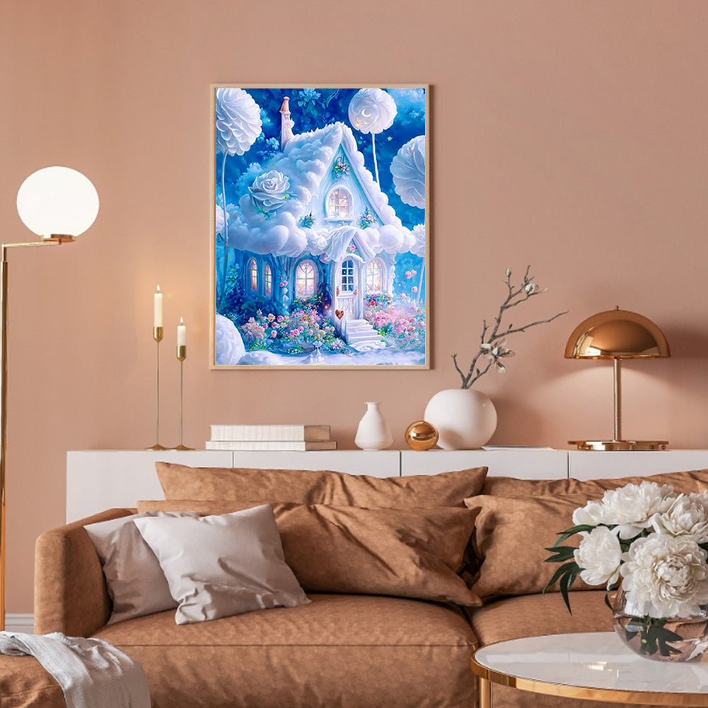 White Hut - Full Square Drill Diamond Painting 30*40CM