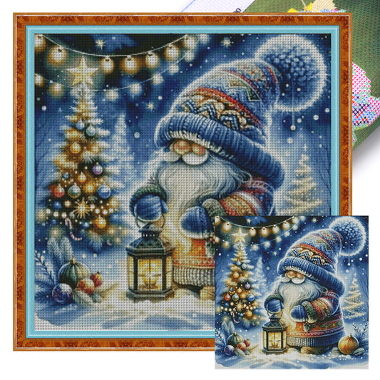 Dwarfs With Lanterns - 14CT Stamped Cross Stitch 65*65CM(Fairy Brand)