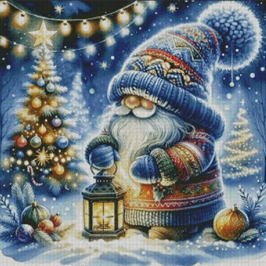 Dwarfs With Lanterns - 14CT Stamped Cross Stitch 65*65CM(Fairy Brand)