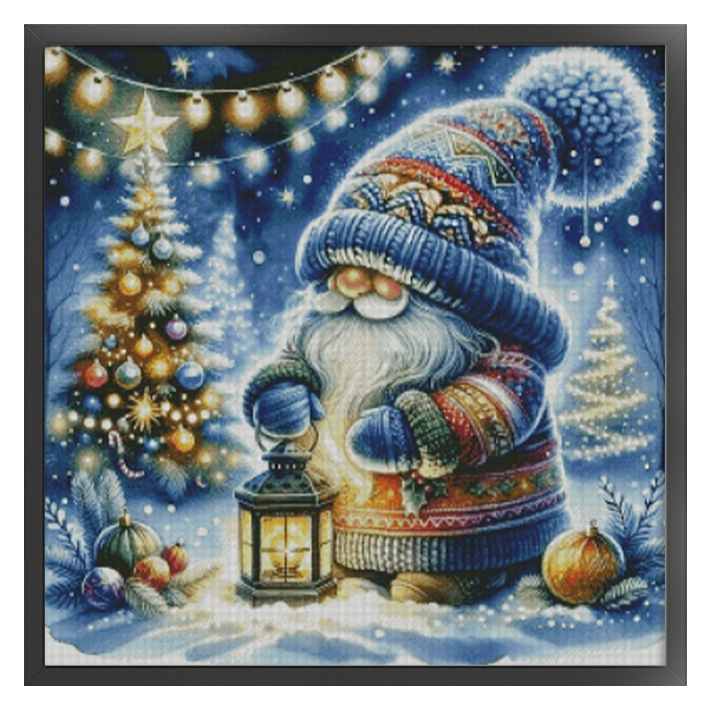 Dwarfs With Lanterns - 14CT Stamped Cross Stitch 65*65CM(Fairy Brand)