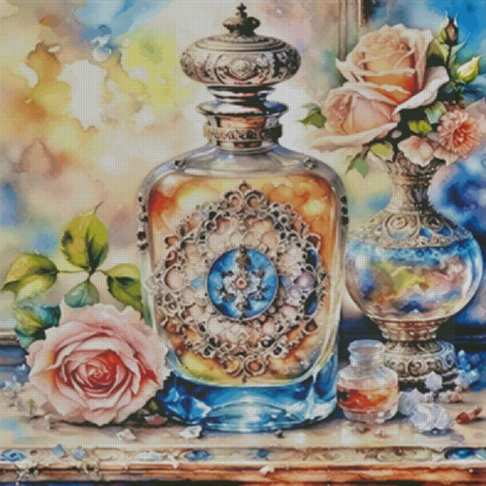 Luxury Fragrance - 14CT Stamped Cross Stitch 85*85CM(Fairy Brand)