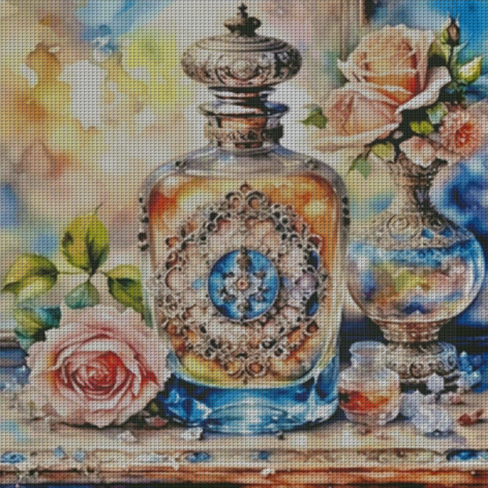 Luxury Fragrance - 14CT Stamped Cross Stitch 85*85CM(Fairy Brand)