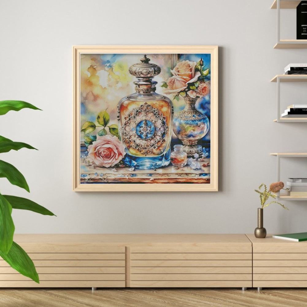 Luxury Fragrance - 14CT Stamped Cross Stitch 85*85CM(Fairy Brand)